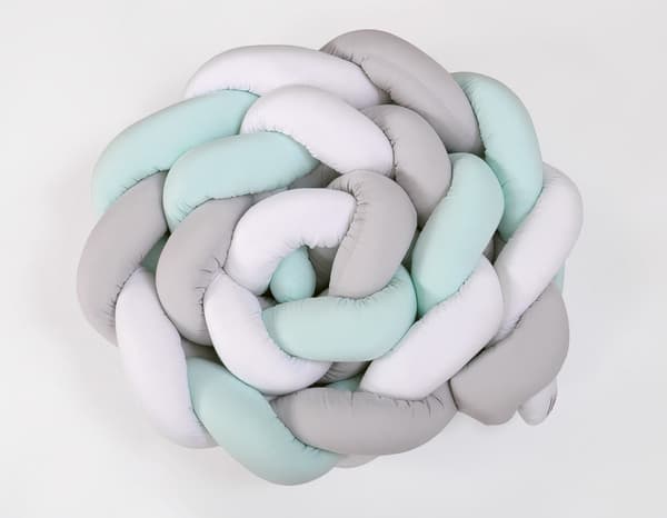 Flätad sängkumper XXL - COT Protector - Optimal skydd och ventilation för baby