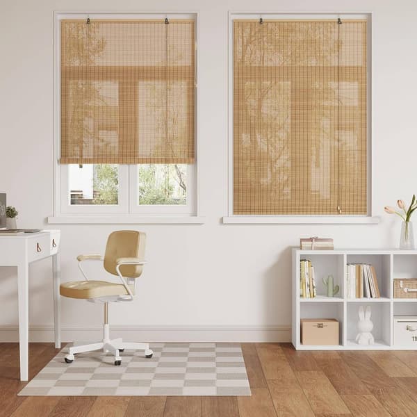 Bambu rullgardin ljusfiltrerande sidodrift | Brun | 80x220 cm