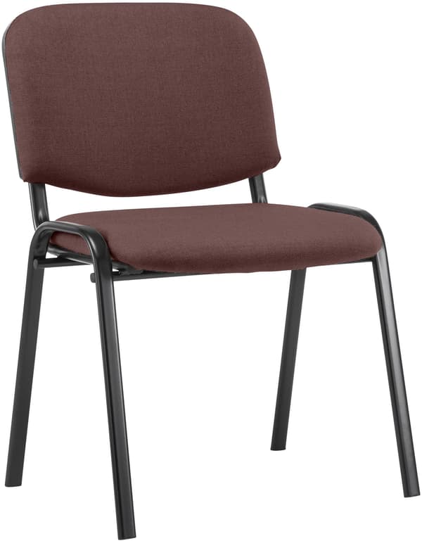 Stackstol - Konferensstol - Bekväm säte - Hållbart tyg - Black Metal Frame | Färg: blå