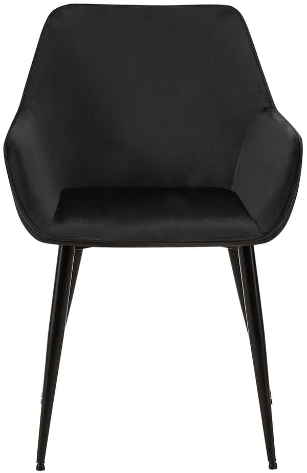 Modern matsalstol sammet - designstol, bekväm, lätt att underhålla, svart