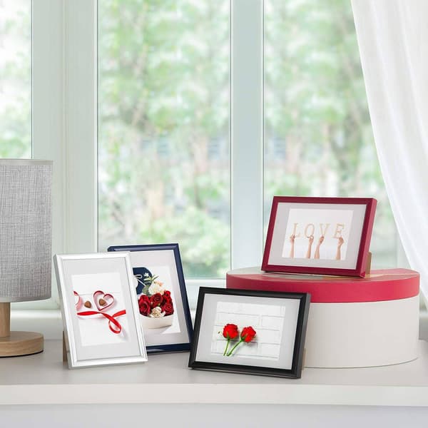 Fotoram 3-delat set med passepartout | Silver | 28x35 cm