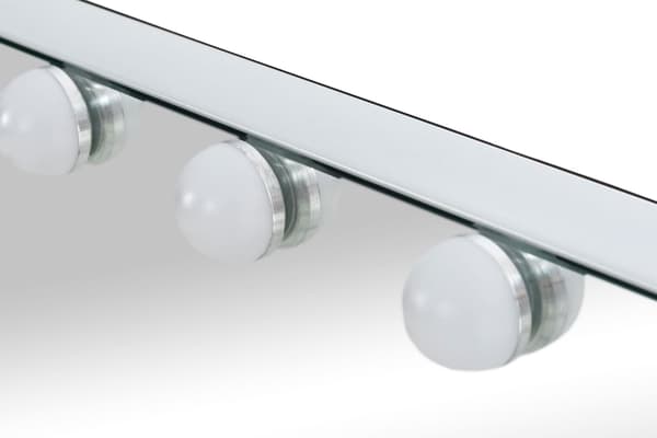 Makeup Mirror - Make -up Mirror - 10 -Fold förstoring och LED -belysning | Färg: Vit