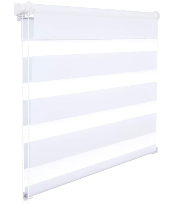 Dubbel rullgardin utan borrning | Vit | 90x130 cm