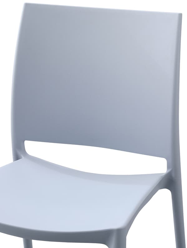 Modern uteplatsstol, trädgårdsstol, UV -resistent plast - Stapelbar design