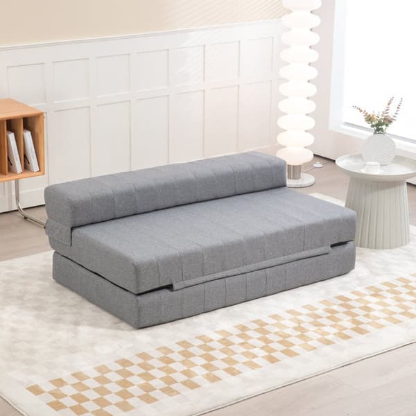 Golvsoffa - 2-sits bäddsoffa | Färg: Grå | Mått: 138x80x50 cm