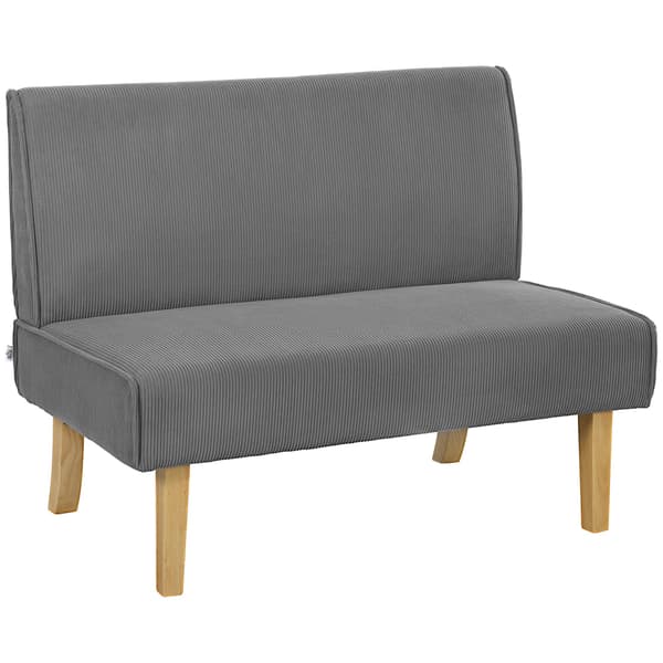 2-sits manchestersoffa - Grå | Färg: Grå | Mått: 110x62x85 cm