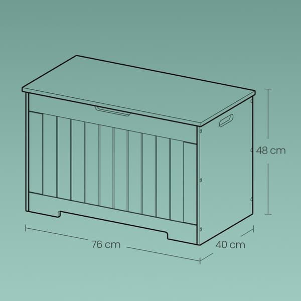 Skobänk med förvaringsutrymme - MDF - 76 x 48 x 40 cm