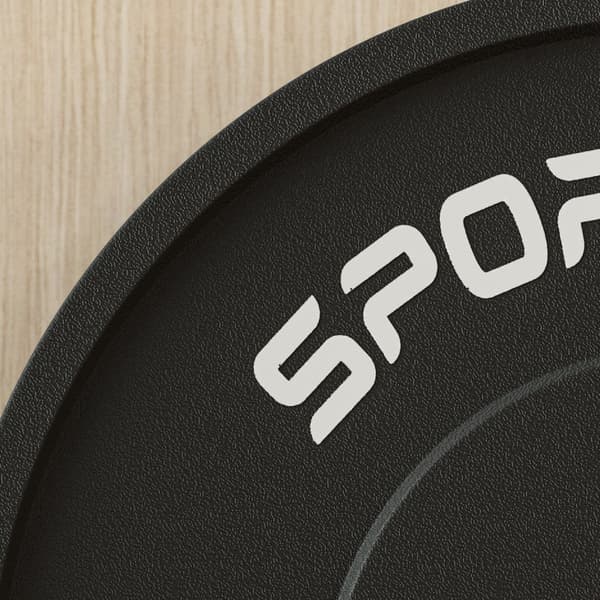Olympiskt viktset 2 x 20 kg - Viktskivor av gummi | Färg: Svart