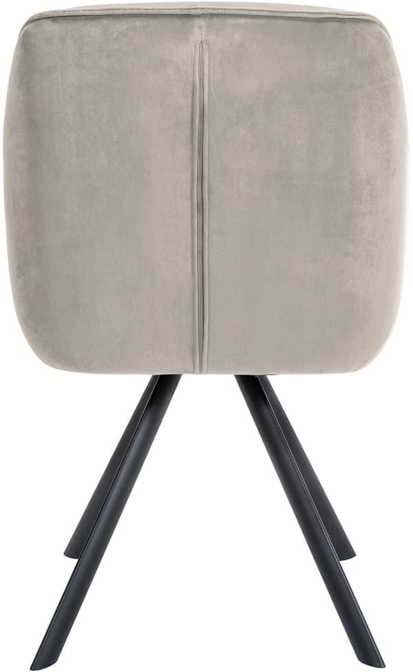 Matsalstol, grå sammetstol - ergonomisk rygg, underhållsvänlig design
