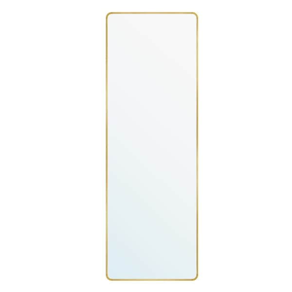 Rektangulär spegel med aluminiumram | Ljus guld | 160x50 cm
