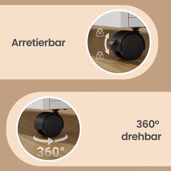 Rullcontainer med deur | Intelligens | 80x40x65 cm