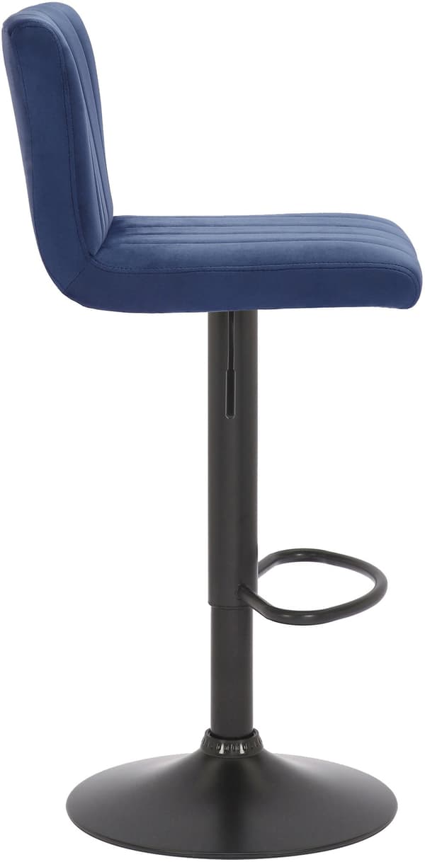 Uppsättning av 2 sammet barstolar - stångstolar - höjd -justerbar design