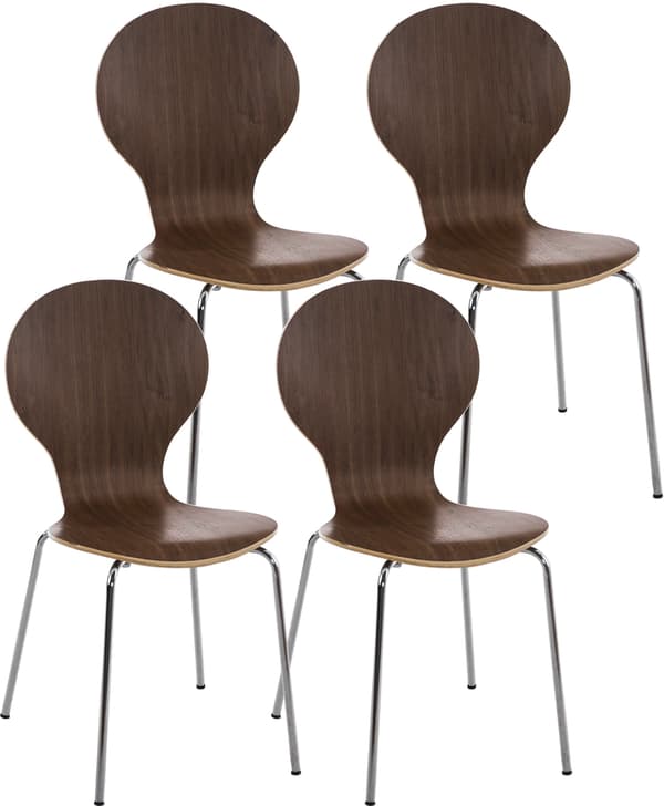 4x Ergonomic Stacking Chair - Besökstol - Space -Saving Design | Färg: Grönt