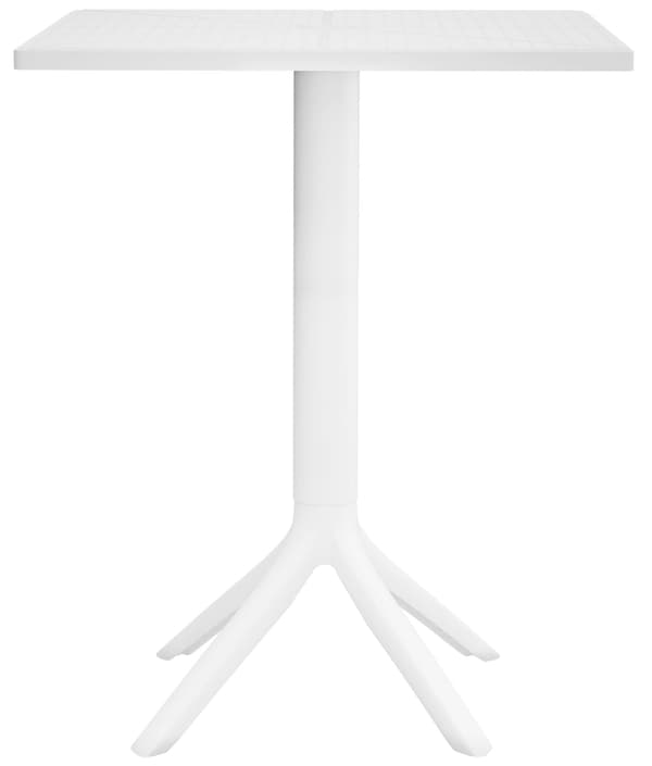 White Garden Table - Balkon Table - Weather -Resistant & Space -Saving Design