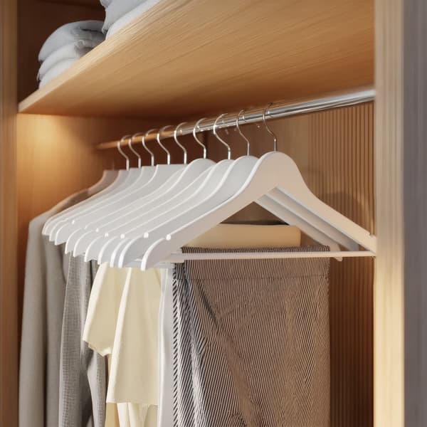 Klädhängare av trä 20 stycken | Vit