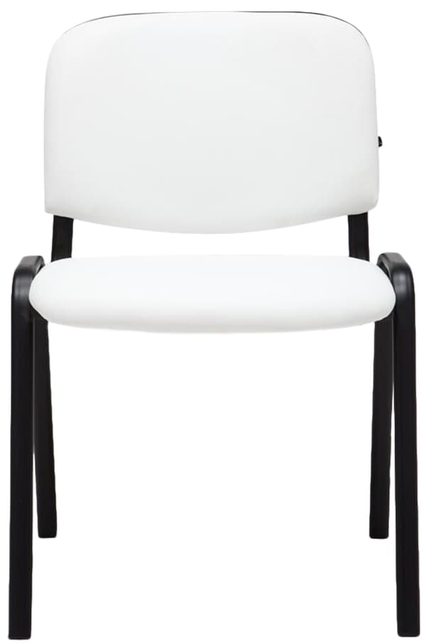 Stackstol Artificial Leather - Mötesstol - Bekväm sittkomfort, stapelbar | Färg: Vit