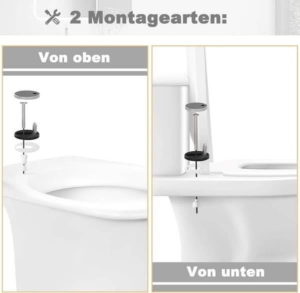 Toalettsits med soft close, snabbkoppling, O-form | Stenmönster