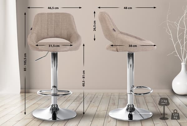 Modern Barstol - Stool - 360 ° Running & Justerbar