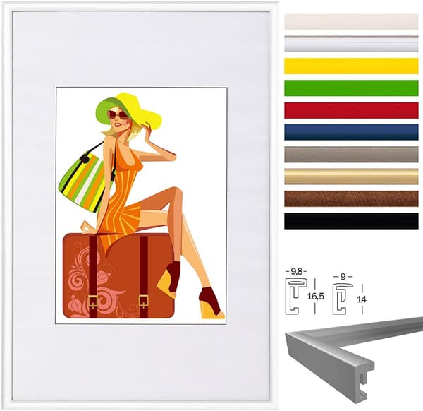 Fotoram i plast | Vit | 18x24 cm