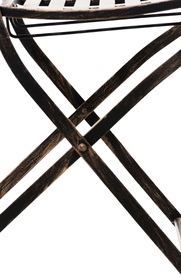 Uppsättning av 2 fällbara trädgårdsstolar - fällbara stolar - antik patina, rymdsparande design