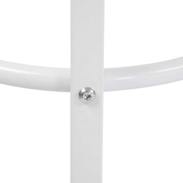 Set med 2 barstolar med rund sits | Vit | 30x30x71 cm