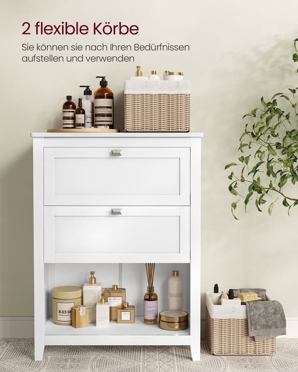 Förvaringsskåp för badrumsmöbler med justerbar layout - Molnvit - 60 x 30 x 90 cm