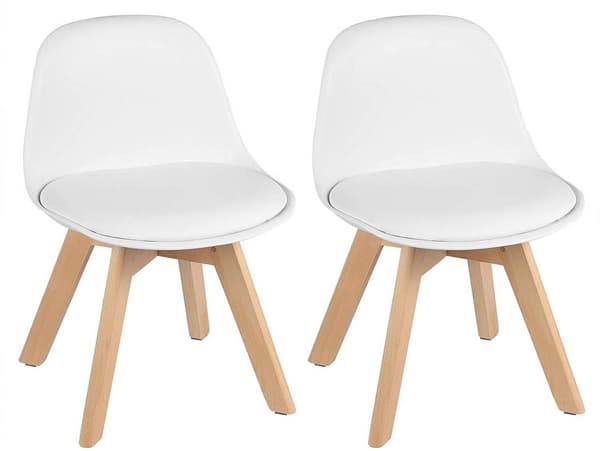 Set med 2 barnstolar med träben för barnrum | 33,5x35x56 cm