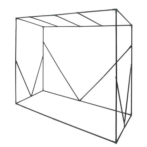 Folieväxthus med rulldörr | Vit | 200x77x146/169 cm