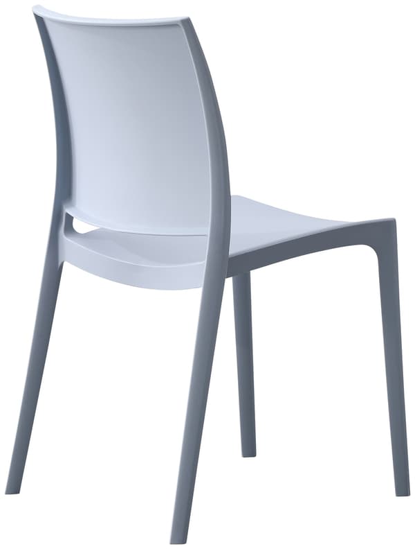 Modern uteplatsstol, trädgårdsstol, UV -resistent plast - Stapelbar design