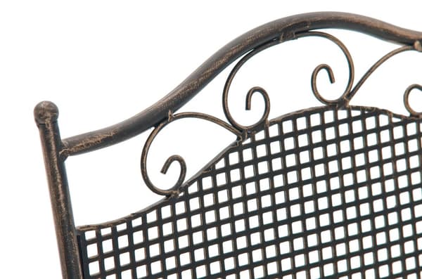 Vikbar trädgårdsstol - nostalgisk trädgårdsstol - handgjorda järndesign, antik patinalager