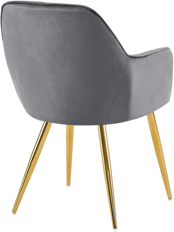 Sammet matsalstol mörkgrå - lyxkomfort - ergonomisk dynamisk ramdesign
