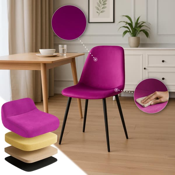 2 -stycksuppsättning av sammet matsalstolar - hinkstolar - bekväm & elegant design