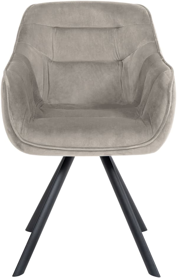 Matsalstol, grå sammetstol - ergonomisk rygg, underhållsvänlig design
