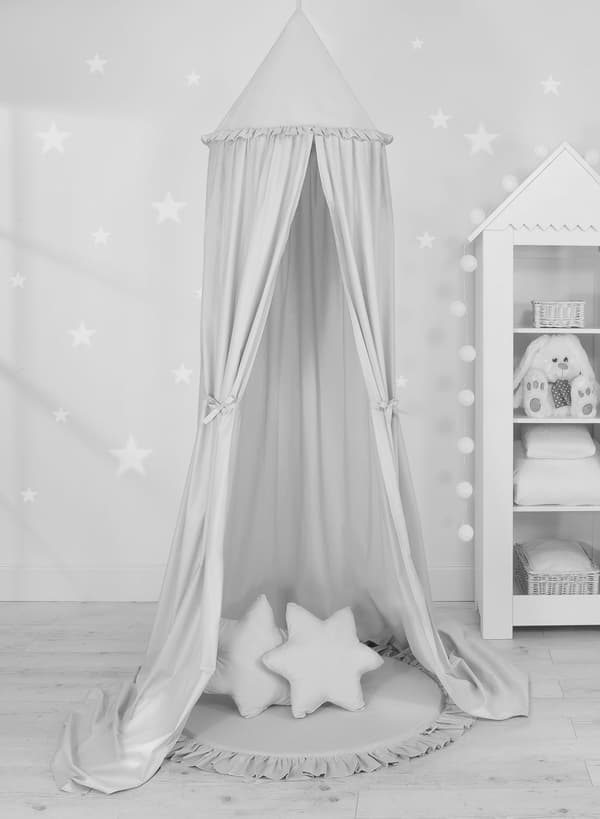 Hanging Canopy Children's Room Set - Speelmat - Bekväm och säker bomull - Grå