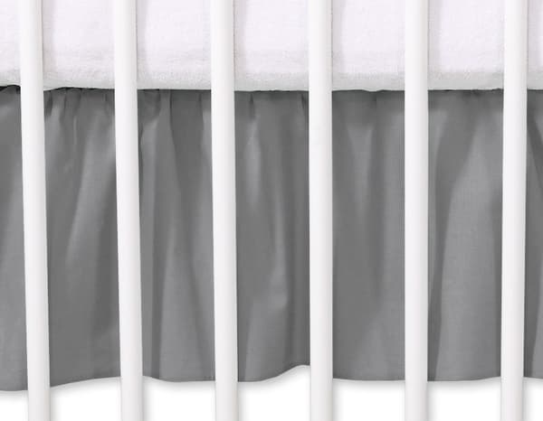 Dust Ruffle Bedstead - Masking Volant - Stylish Finish - 140x70 cm - Bomull - Anthracite