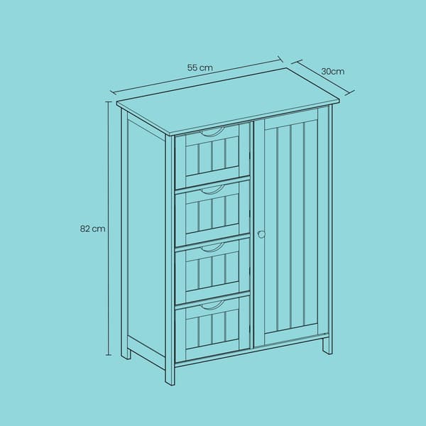 Smalt badrumsskåp MDF 30x55x82 cm grå