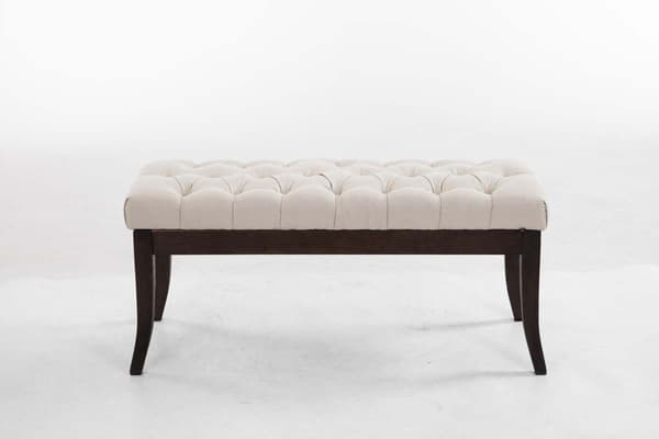 Tyg SOFA - Designer Sofa - Elegant extra sittrum för gäster | Färg: Crème | Storlek: 100 cm