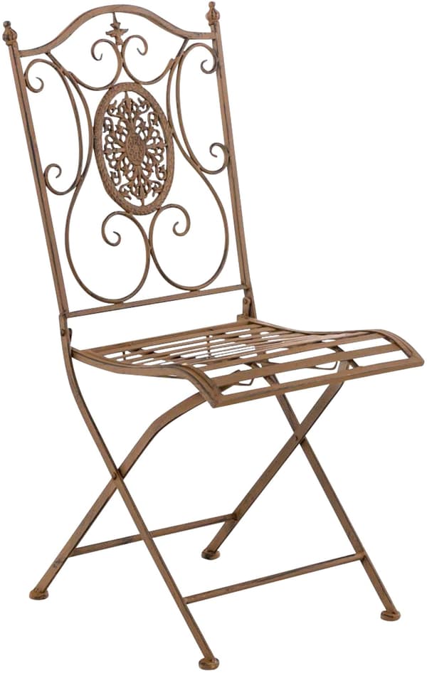 2 -deluppsättning av fällbara trädgårdsstolar - Fällbara stolar - Eleganta nostalgiska detaljer