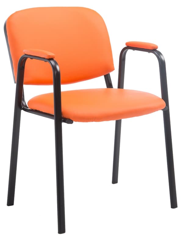 Konferensstol Artificial Leather - Stack Chair - Space -sparing och bekväm | Färg: Orange