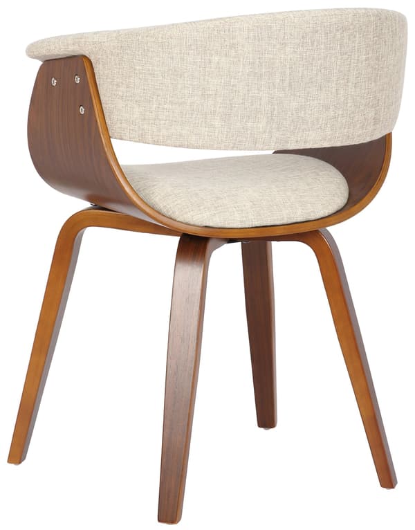 2 -Stycke Matsalstolar Set - Lean -stolar - Ergonomisk design, elegant textil | Färg: Walnut/Creme