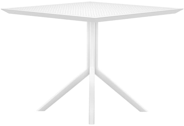 Tabell 80x80cm - Bisto -tabell - Väderresistent polypropen, UV -resistent | Färg: Vit