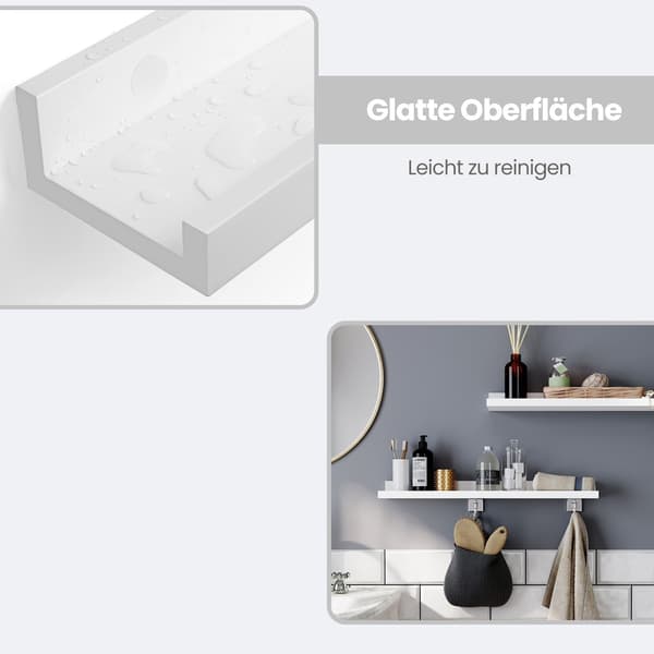 Vägghylla set om 2 - E1 MDF - 60 x 10 x 5 cm