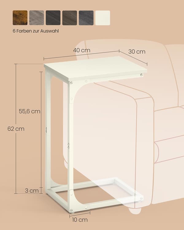 Sidobord - Utrymmesbesparande design - 30 x 40 x 62 cm