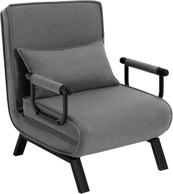 3-i-1 sovstol med justerbart ryggstöd | Mörkgrå | 65x78x75 cm