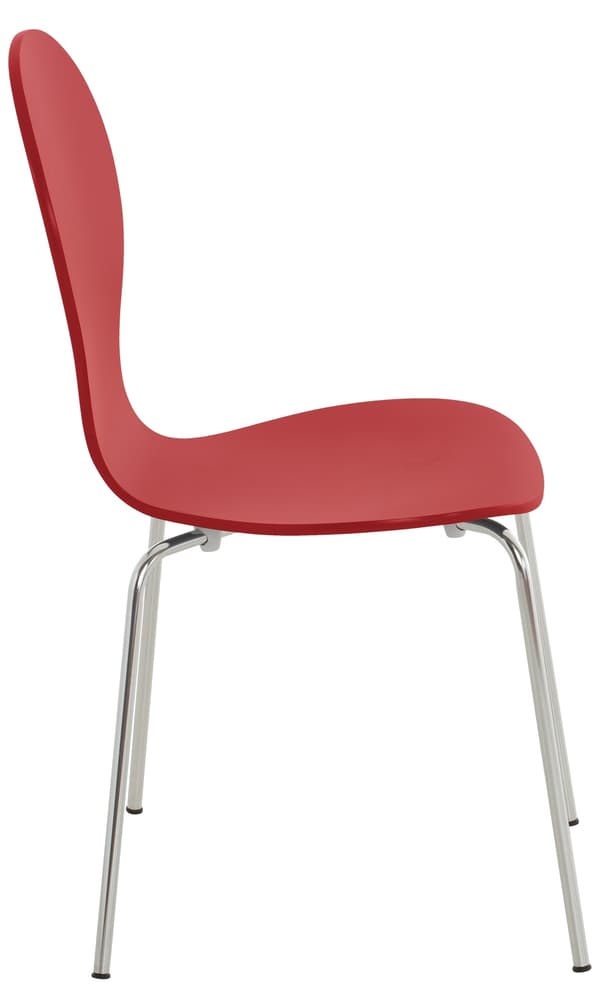 2x Stackbara besökarstolar - Ergonomisk säte - Space -Saving Design | Färg: Röd