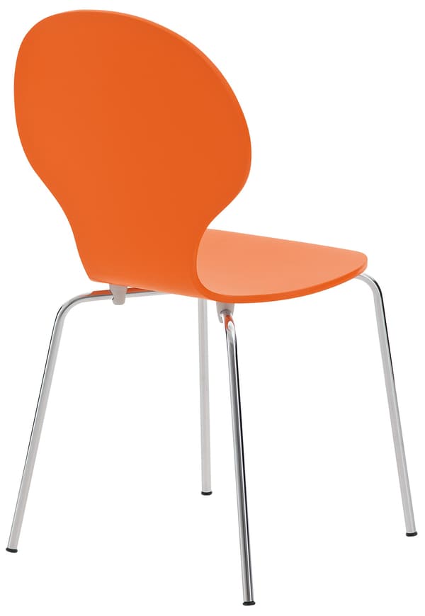 2x Stackbara besökarstolar - Ergonomisk säte - Space -Saving Design | Färg: Orange