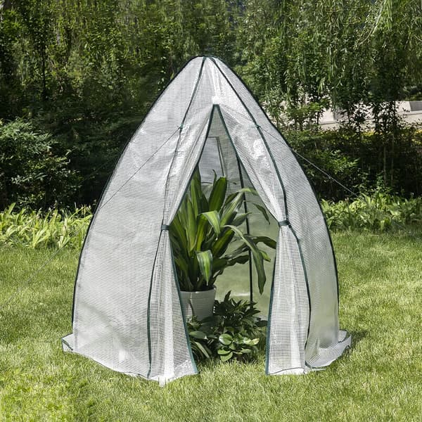 Vinterväxthusfolieväxthus för växter | Vit | 160x140x180 cm