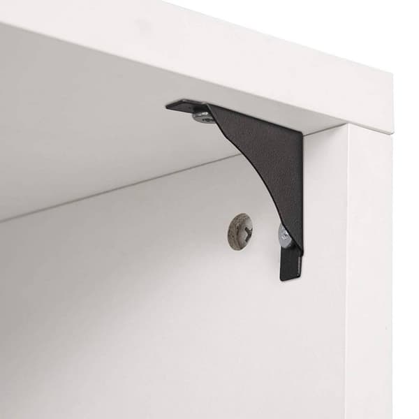 Roterande barbord med 3 förvaringsfack | Vit | 134x38x112 cm