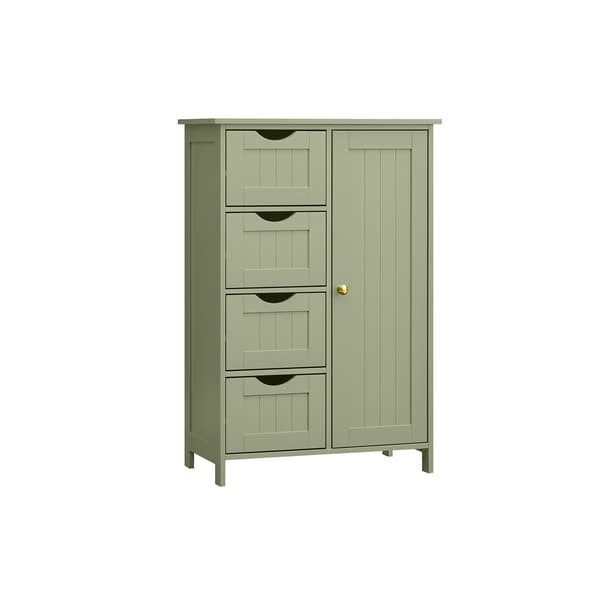 Badrumsskåp Grön - Förvaringsskåp med låda - MDF - 30x55x82 cm