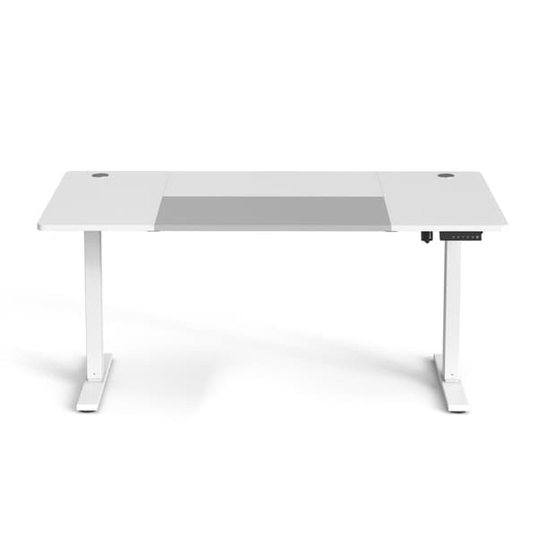 Elektriskt justerbart ståbord med minnesfunktion | Vit-grå | 160x70x72-120 cm